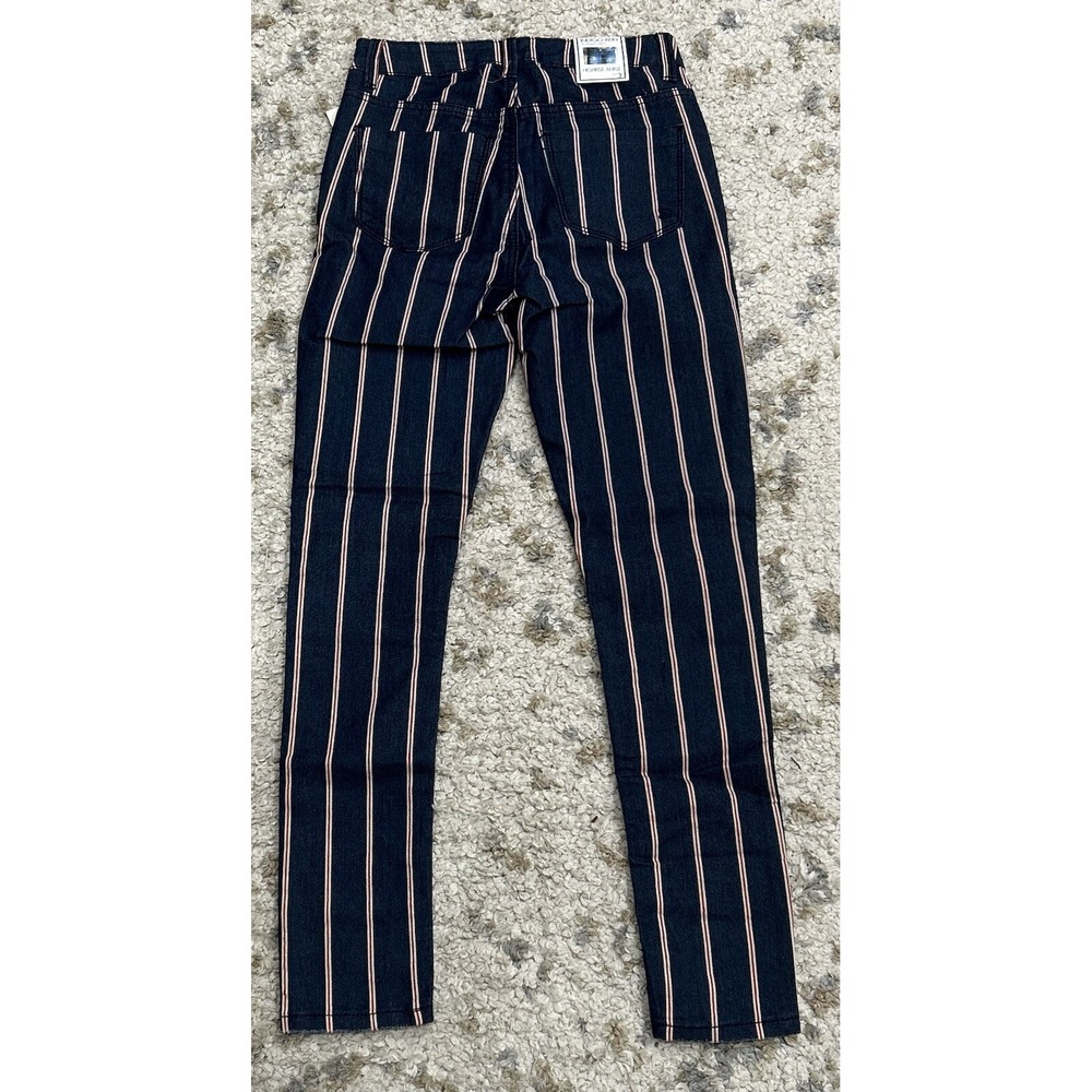 INDIGO REIN Junior's Jeans Size 3 Pockets Ankle Length High Rise Striped NWT - Picture 4 of 10